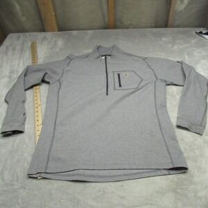 Carhartt Sweater Mens Large Gray Base Force 1/4 Pullover Layering Outdoor MBL111